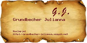 Grundbecher Julianna névjegykártya